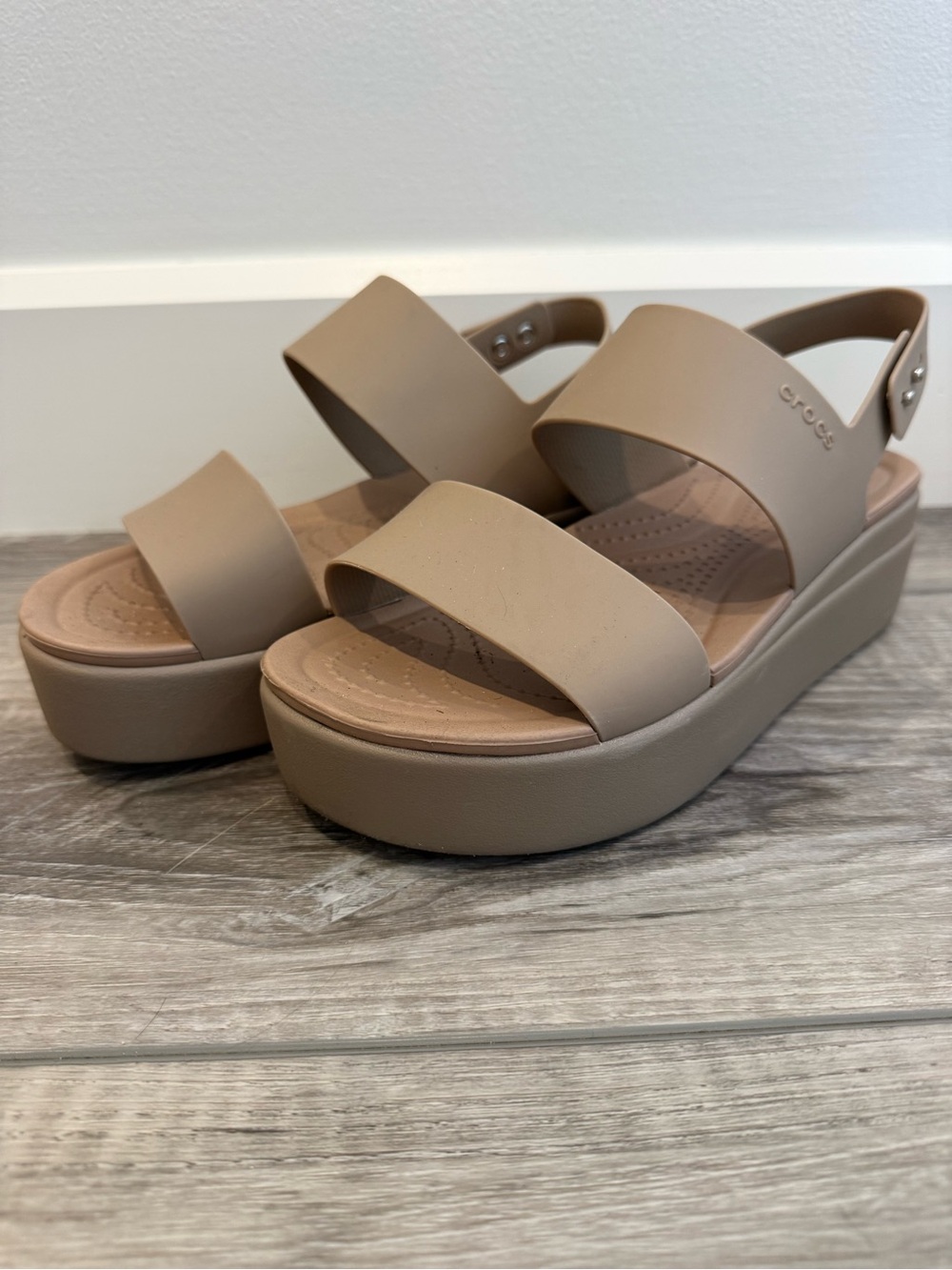 CROCS Women's Neutral Tan Platform Sandal